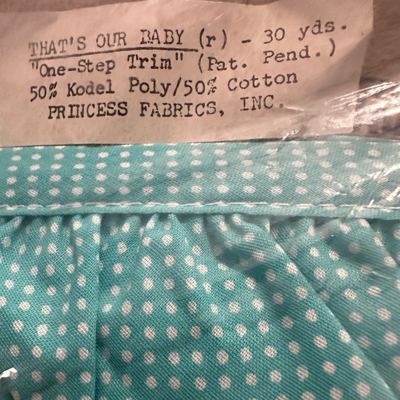 Lot Of 3 (20 Yards Each) White Eyelet Lace Edging Polka Dot Baby Blue, Navy Blue - Picture 4 of 9